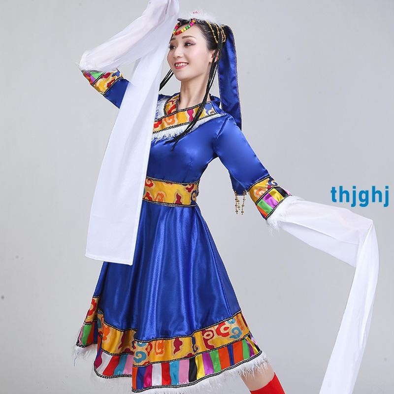 ♛過兒舞蹈♛少數民族藏族舞蹈表演服裝水袖女成人男款藏族服裝廣場舞表演服飾HDFGC