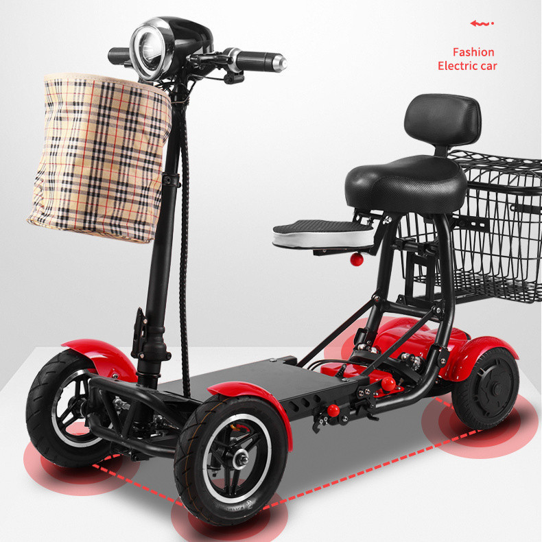 💮俊羚老人專用代步車四輪可折疊輕便小型老年代步車殘疾人代步四輪