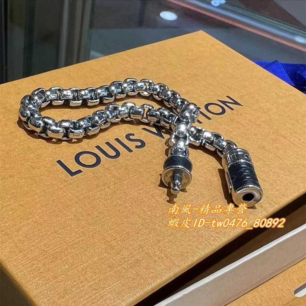 精品二手 LV LOUIS VUITTON 路易威登 男生手鏈 男女同款 男生手環 經典爆款 M63107