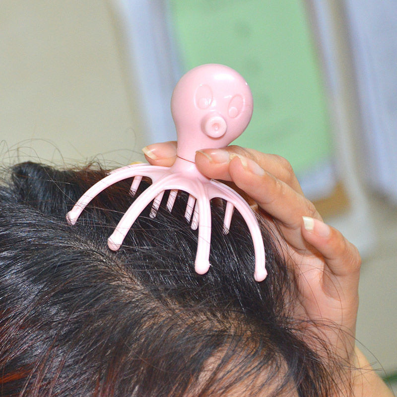 【台灣發售】頭皮按摩器 洗頭活經絡放鬆頭頂章魚提取八爪魚抽取經絡梳頭梳子