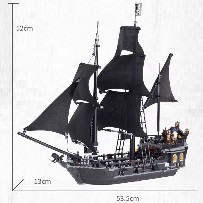 【臺灣出貨】兼容樂高黑珍珠號加勒比海盜船積木模型拚裝益智男孩兒童玩具禮物