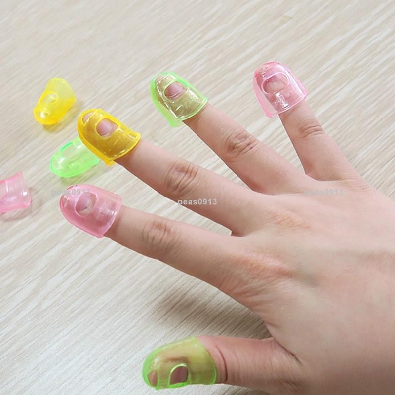 彩色十字繡指套 刺繡指套 耐磨保護手指 矽膠指套 塑膠頂針器