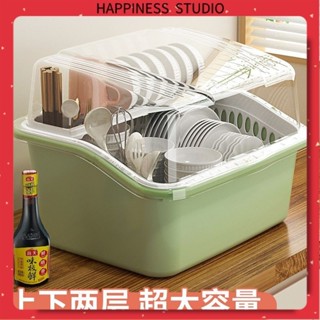 實拍免運🔥碗盤收納 碗盤瀝水架 防塵收納盒 餐具收納 加厚帶蓋碗碟收納架 廚房收納 碗箱碗架 碗筷收納 奶瓶收納 收納盒