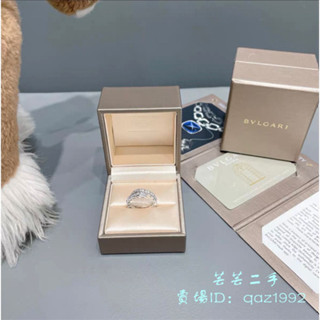 BVLGARI 寶格麗 serpenti viper 系列 白金 滿鑽 蛇戒 戒指 AN858111