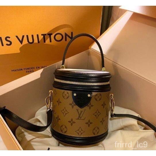 二手Louis Vuitton LV Cannes 飯桶包 水桶包 圓筒包 M43986 斜挎包斜背包單肩包