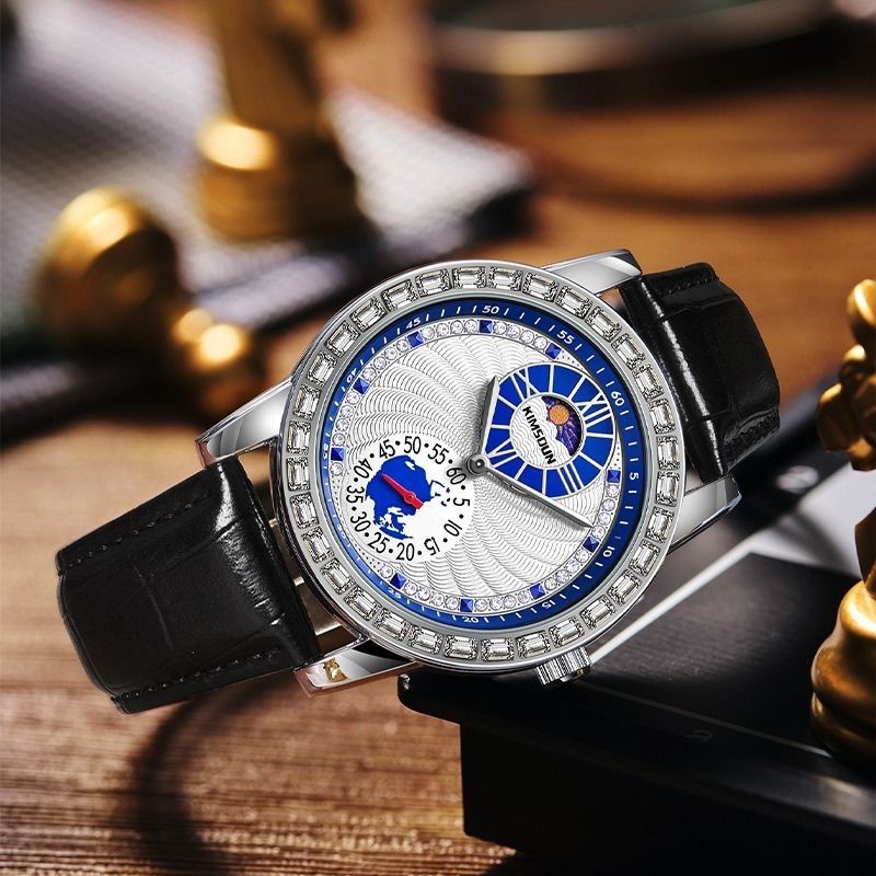 全新款日月星辰男士手錶全自動非機械錶男士手錶防水商務腕錶高檔