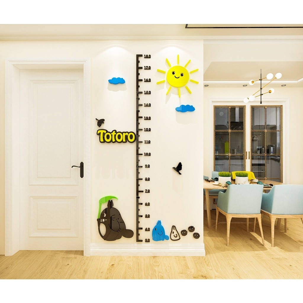 ✥❤超商取貨 卡通Totoro龍貓3D亞克力壁貼自粘防水牆貼兒童臥室客廳餐廳幼兒園牆裝飾佈置