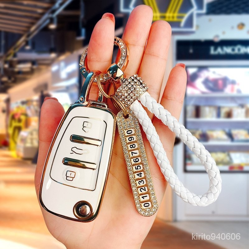 汽車鑰匙套 奧迪q3鑰匙套適用於女士新奧迪sportback a3 A1車q2l殻S3包扣 小楊臻選 ZOSJ