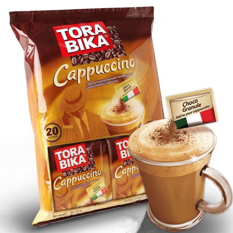 沐沐🌹咖啡 進口印尼卡布奇諾咖啡TORABIKA俄羅斯風味速溶三合一咖啡奶油拿鐵零食