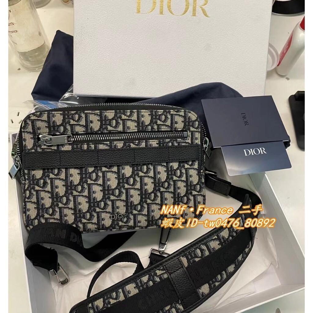 精品二手 DIOR 迪奧 Oblique 刺繡老花 相機包 SAFARI 信使包 單肩包 斜挎包 男款 實拍