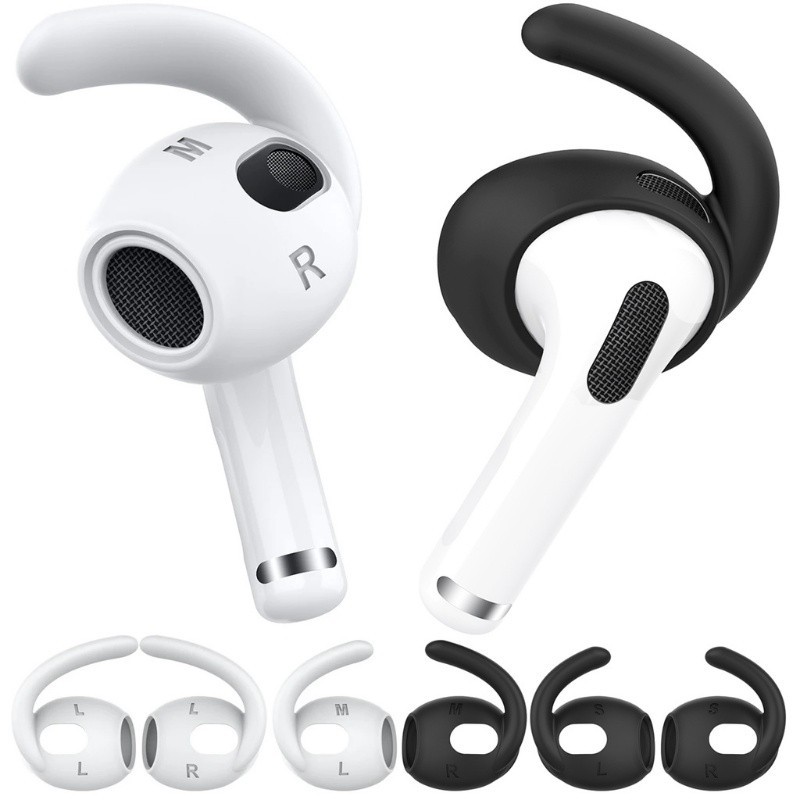 降噪耳塞套防滑防摔耳塞/鯊魚鰭耳掛運動耳機耳塞矽膠耳塞支架適用於 Apple Airpods Pro/Pro 2