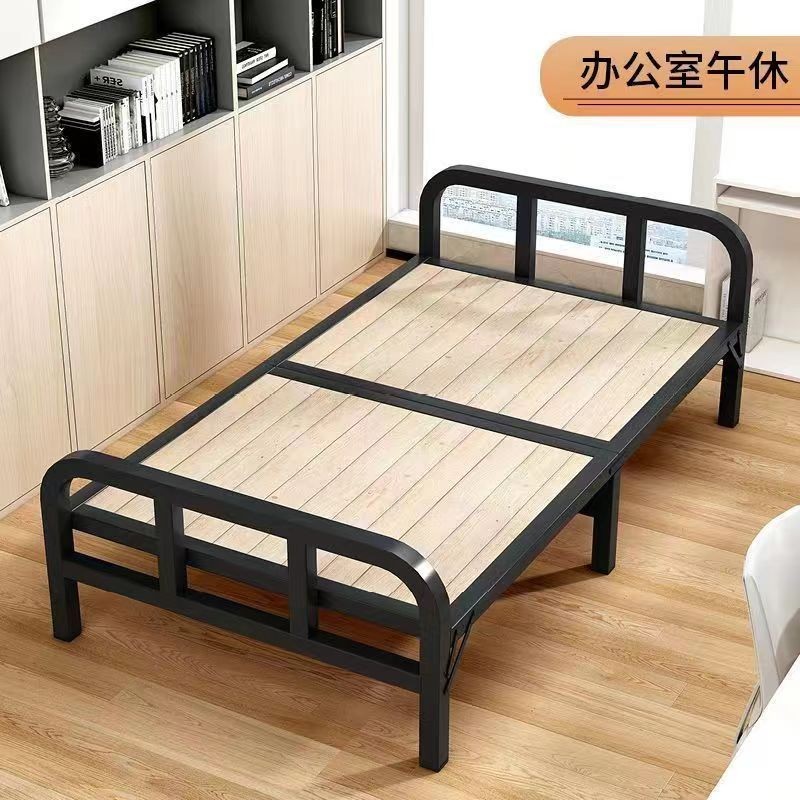 免安裝折疊床🔺單人床 傢用簡易床 加床 1.2米加固床 午休小床 成人床 辦公室硬闆鐵床 鋼木床 折疊床 陪護床行軍床