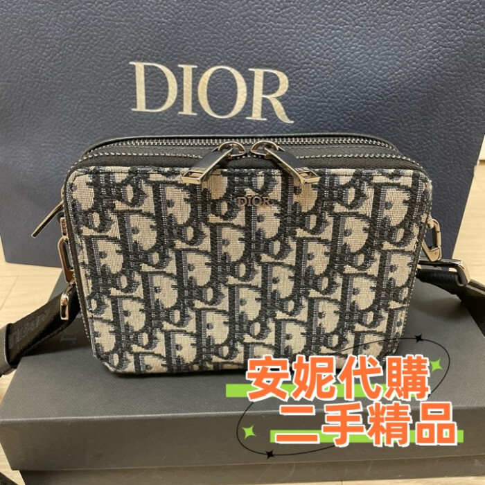 DIOR 迪奧 Oblique 緹花 2OBBC119YSE 斜背包 肩背包 郵差包 相機包 手拿包 單肩包