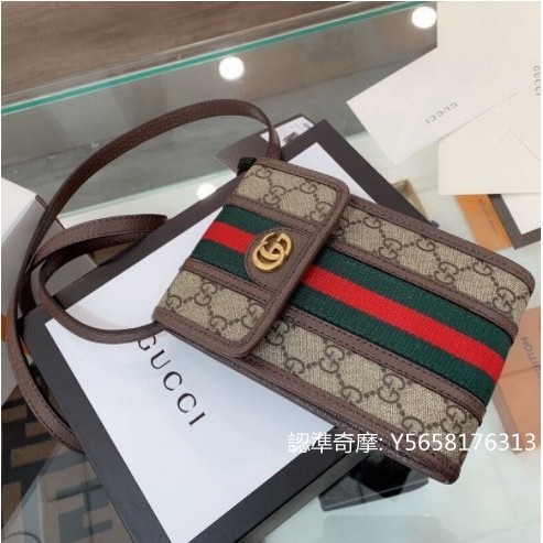 二手便宜出 GUCCI 古馳女包 OPHIDIA GG迷你袋 帆布 手機包 單肩包 斜背包 側背包625757