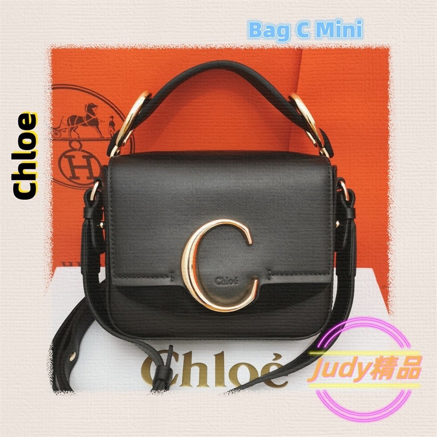 二手精品 Chloe/蔻依 Bag C Mini 郵差包/單肩包/斜背包/手提包