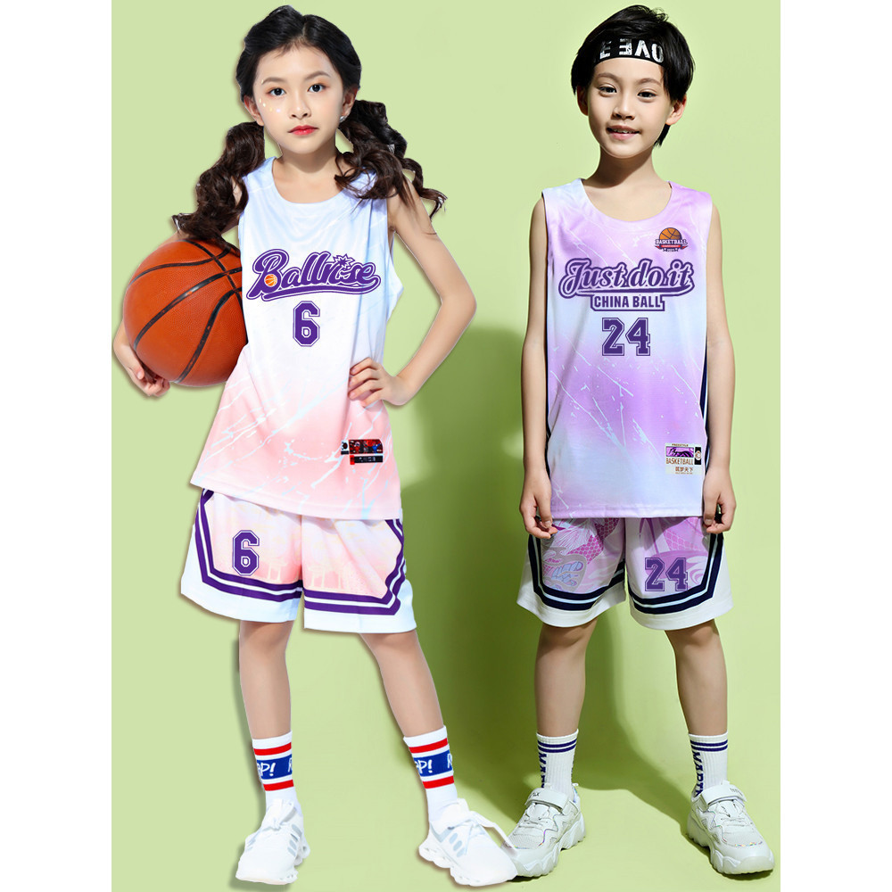 【全場客製化】 兒童籃球服套裝男童客製小學生球衣女童比賽隊服訓練背心籃球衣夏