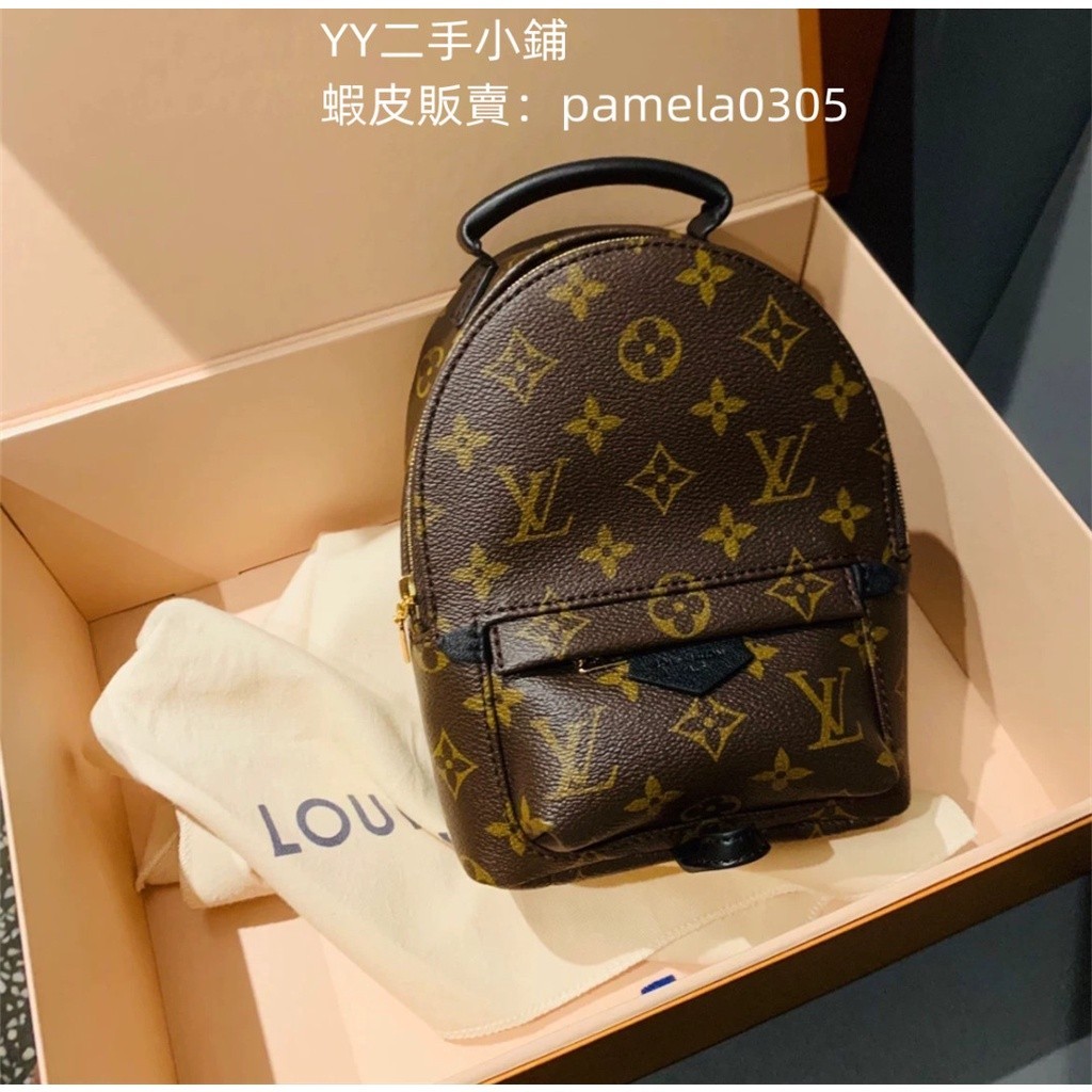 YY小鋪 LV 路易威登 M44873 PALM SPRINGS 迷你雙肩包 老花 後背包 側背包 M44872