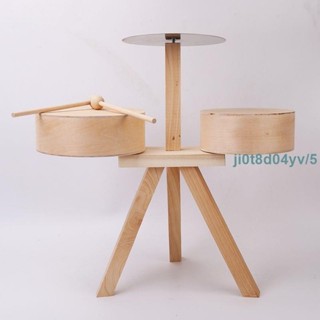 .手工diy架子鼓打擊樂器自制小樂器木製手工樂器材料包