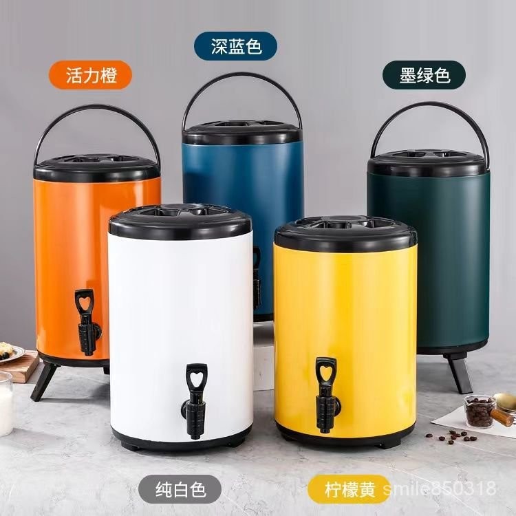 💥爆款💥 【台灣熱銷】保溫桶商用擺攤帶水龍頭奶茶桶不銹鋼加厚奶茶桶一體成型
