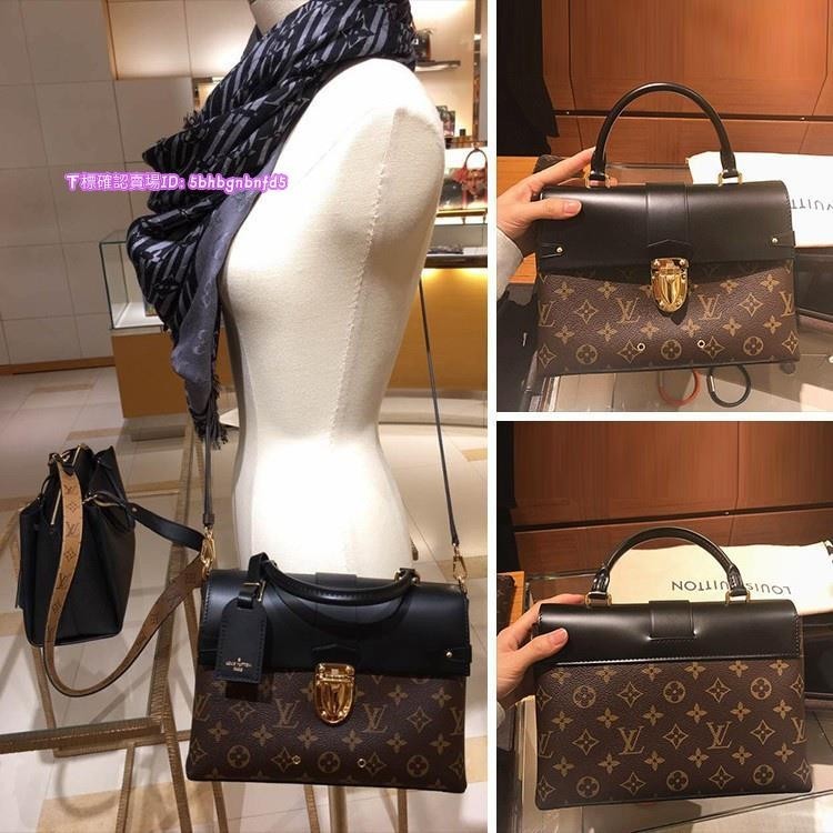 米娜正品 LV 女包 HANDLE M43125 經典拼色 郵差包 單肩手提包 全新