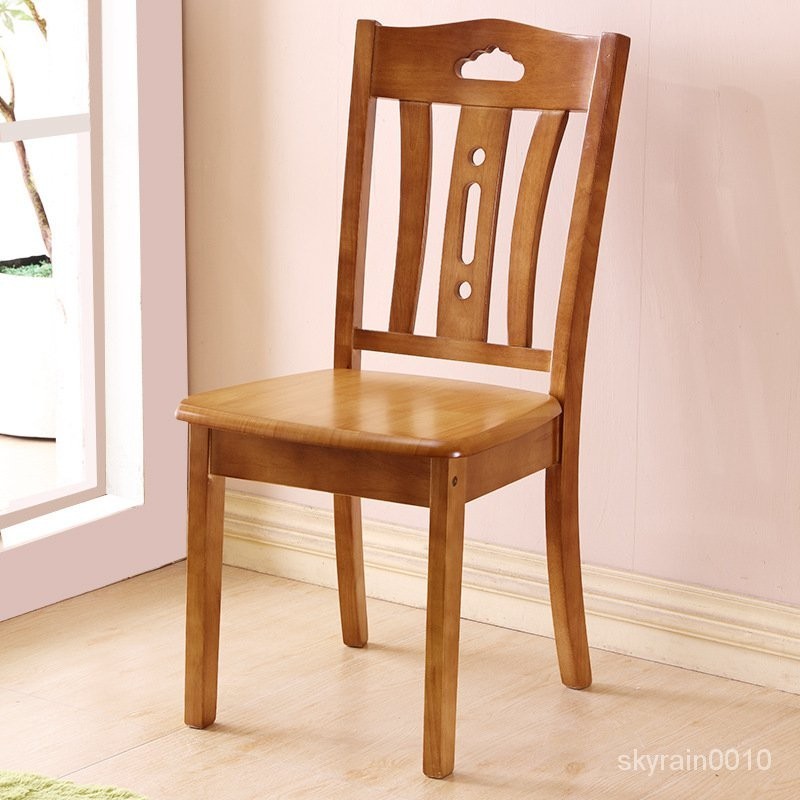 🎉限時特賣丨🔥全實木椅子靠背椅餐椅傢用書桌椅原木頭中式簡約餐廳喫飯麻將凳子 PY3R