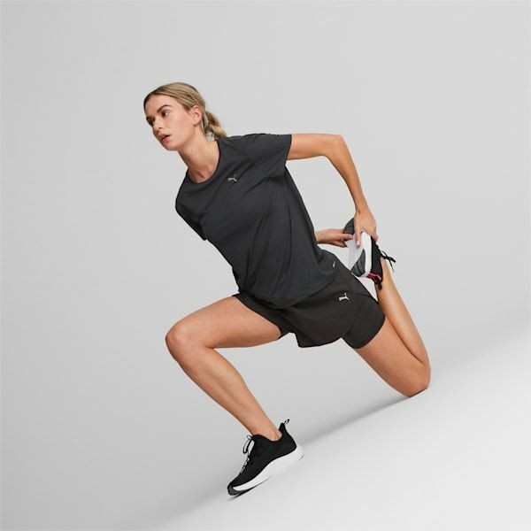 全新正品1980🔥Puma 女 慢跑系列Run 2in1短風褲 訓練 運動 馬拉松 短褲 黑S 歐美尺寸（內有四角內襯）