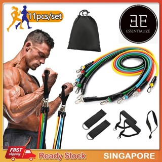 Gym 11pcs/Set Home elastic band exercise Resistance Bands Gy