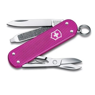 【Victorinox 瑞士維氏】瑞士刀 CLASSIC SD ALOX 5用刀 58mm-鋁合金紫紅(0.6221.251G) 墊腳石購物網