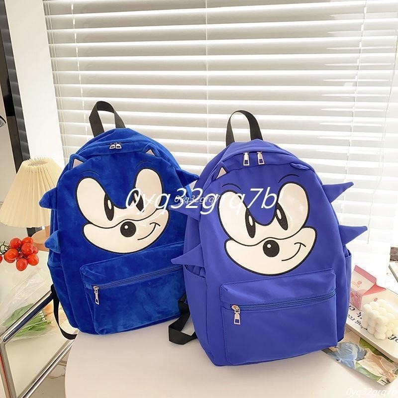 🔥免運🔥兒童書包 學生後背包 韓國ins書包 旅行背包 2022新款 音速小子後背包 大容量 克萊因藍背包 卡通動漫