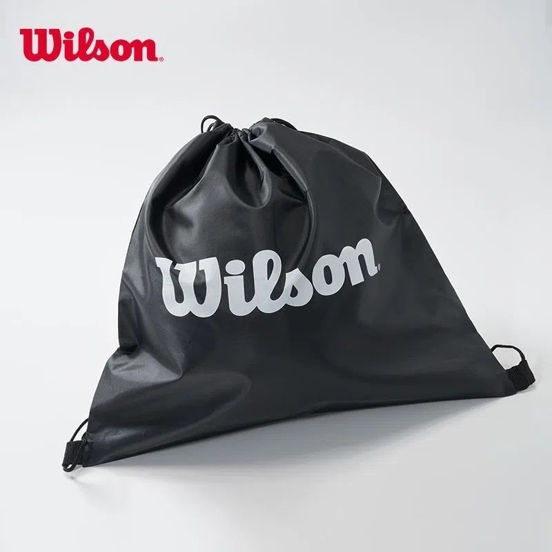 Wilson威爾勝籃球袋抽繩背包黑色便攜式收納袋子手提雙肩籃球專用專用籃球袋子 背包 籃球包 訓練包雙肩收納袋 籃球足球