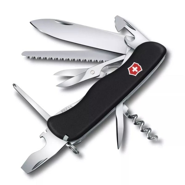 【Victorinox 瑞士維氏】瑞士刀 OUTRIDER 111mm 14用-黑(0.8513.3) 墊腳石購物網
