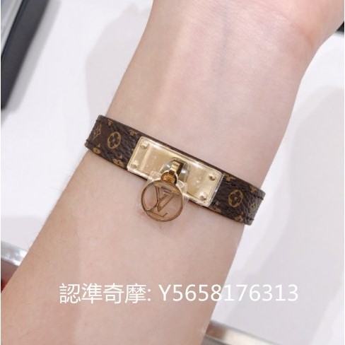 二手便宜出 LV LOUIS VUITTON WAC1 LOGOMANIA MONOGRAM M4150 女士手鍊