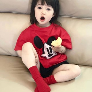 🎀biubiu童裝🎀女寶寶上衣卡通可愛T恤女兒童短袖套裝夏季韓版短褲兩件套時髦潮