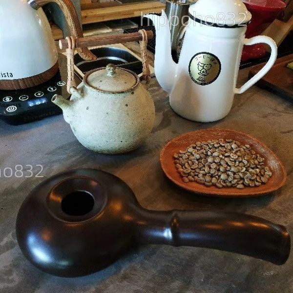 台灣出貨🚀日式陶瓷咖啡烘焙器 輕奢烘焙機 手搖手網烘豆機免運