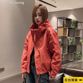 ✅最新款式❣✅ 外套 時尚 高階 設計感 寬鬆外套 薄棉風衣外套女2023秋冬新款韓版時尚寬鬆百搭休閒連帽夾克衝鋒衣