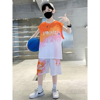 兒童球服 運動服 兒童籃球服套裝灌籃高手球衣23號短袖網眼速干運動套裝男女童套裝