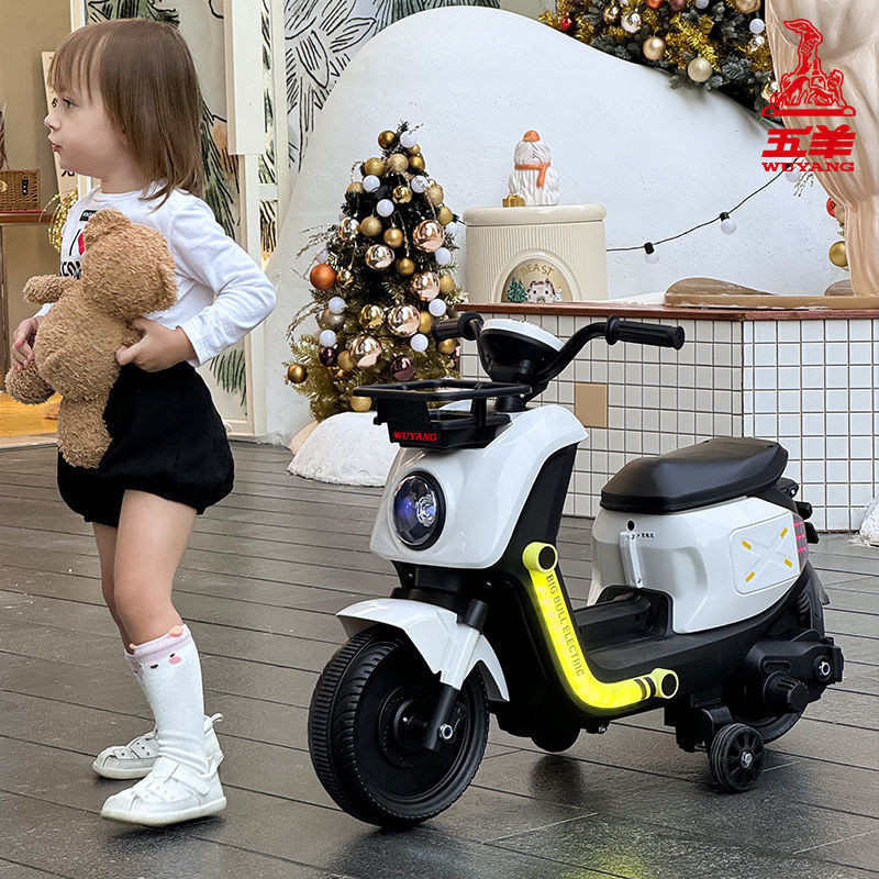 台灣出貨 兒童電動車 兒童摩托車 兒童電動摩托車 兒童電動三輪車 可充電童車可坐男女小孩 寶寶電動車 遙控玩具車1