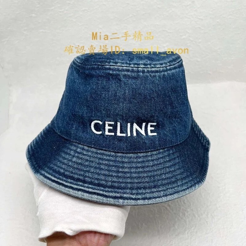 二手 CELINE 賽琳 標誌 漁夫帽（S 碼） 牛仔 男女