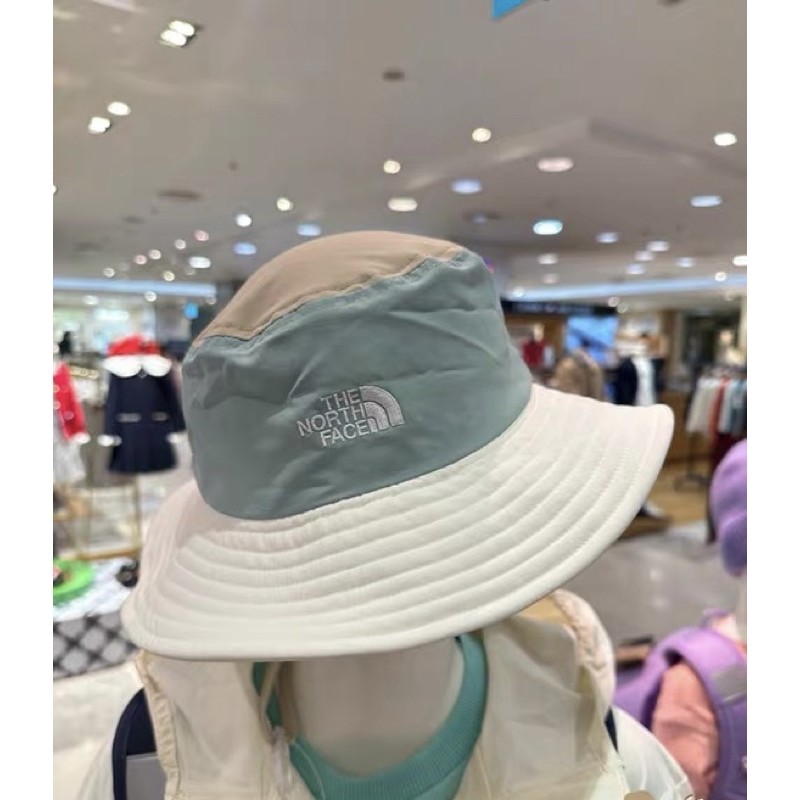 2024新款韓國THE NORTH FACE 拼接色漁夫帽遮陽帽（兒童）