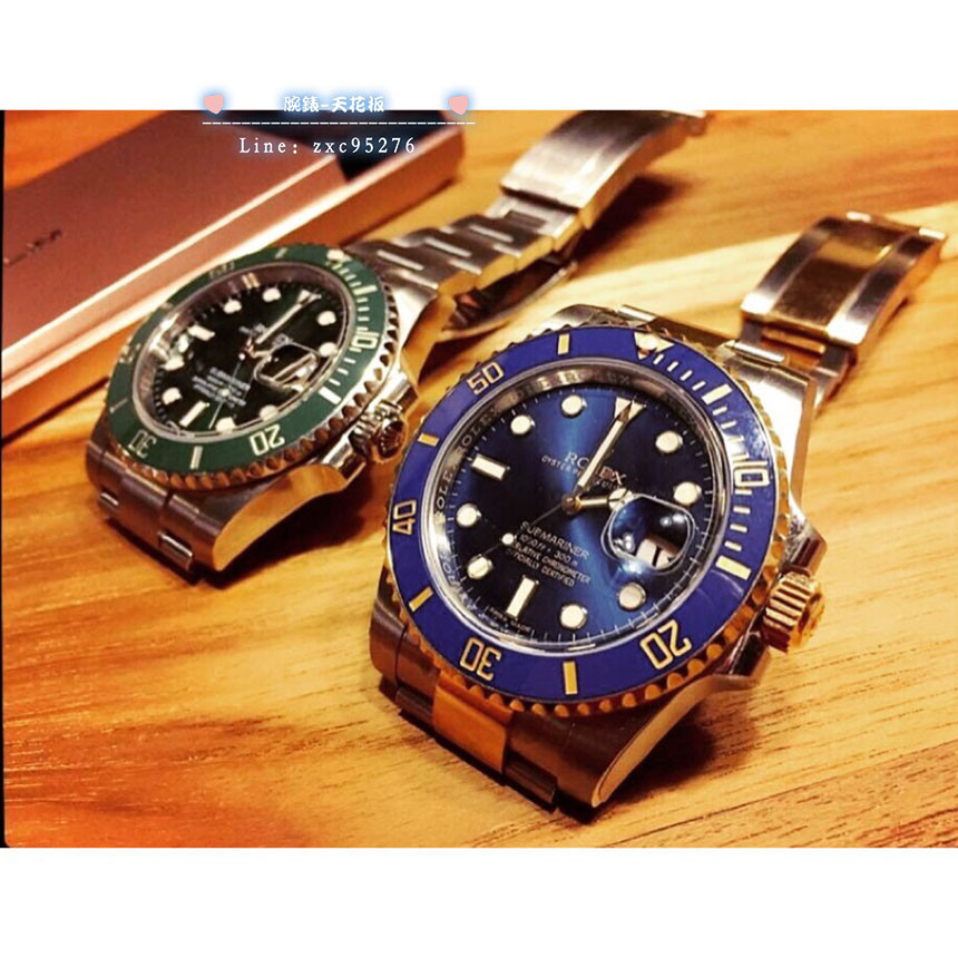 ROLEX 藍半金 116613LB腕錶