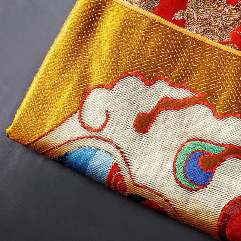 热销#藏式用品民族風尼泊爾刺繡西藏十相自在八吉祥家用簾子藏式門簾