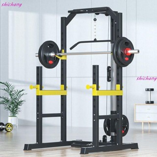 `【訂金】多功能半框深蹲架臥推架一體龍門架家用健身器材槓鈴架引體舉重架-shichang百貨
