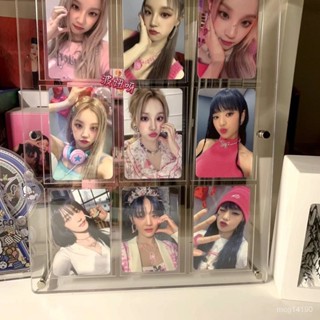 ✨新品+限時特賣✨九宮格小卡卡磚3寸拍得立愛豆卡片凹槽亞剋力卡冊桌麵ins風擺件【kiana優選】