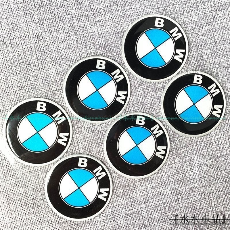 『高質字母標貼』適於BMW汽車標誌反光3D凝膠貼紙摩託車BMWlogo圓標車貼油箱貼花『水水車品』