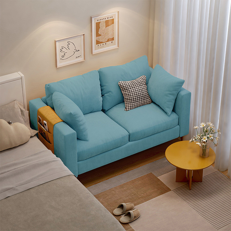 公寓小沙發客廳小戶型出租房布藝單人沙發風臥室雙人簡易沙發