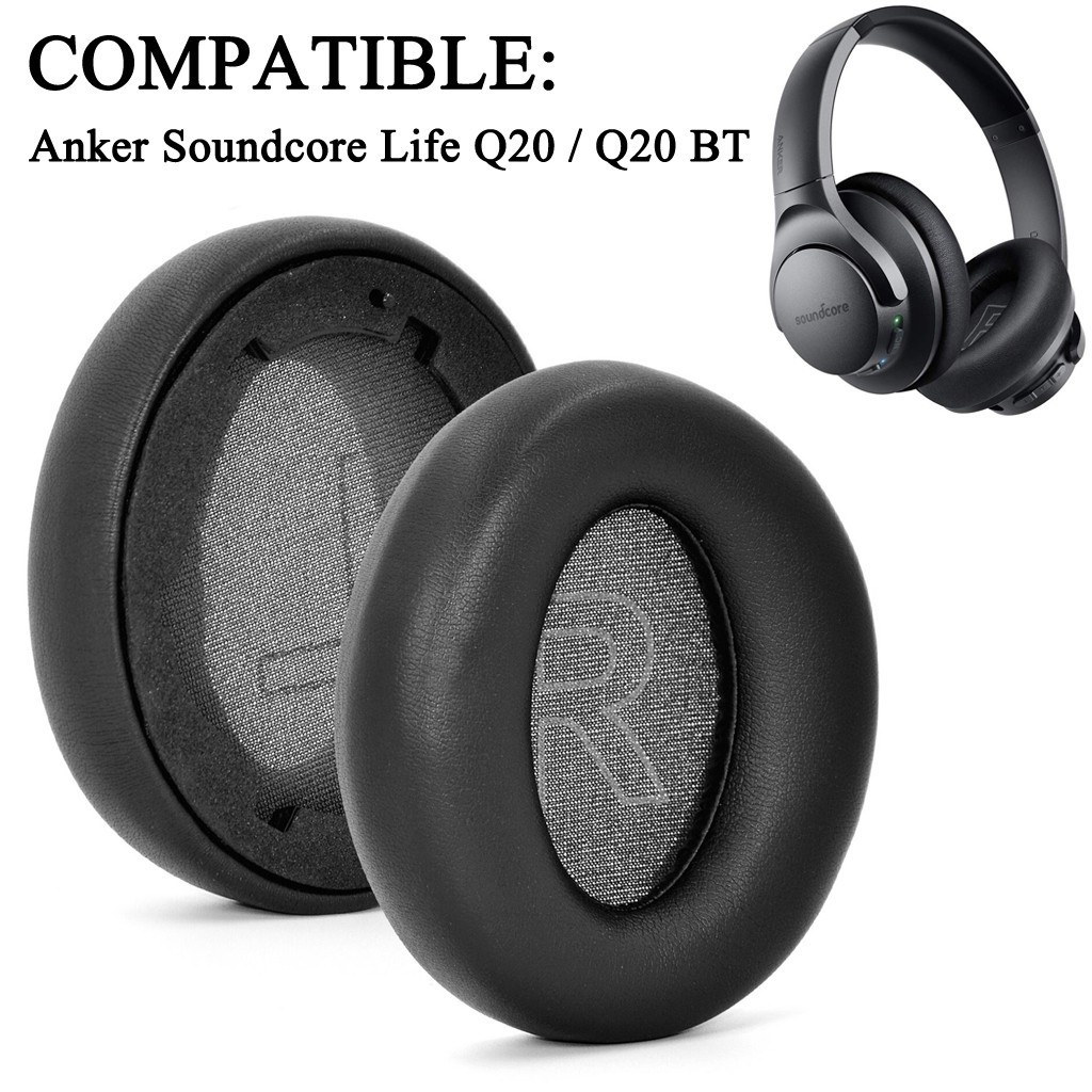 ♦▶替換耳罩 適用於 Anker Soundcore Life Q20 / Q20 BT 主動式降噪耳機罩 卡扣簡易安裝