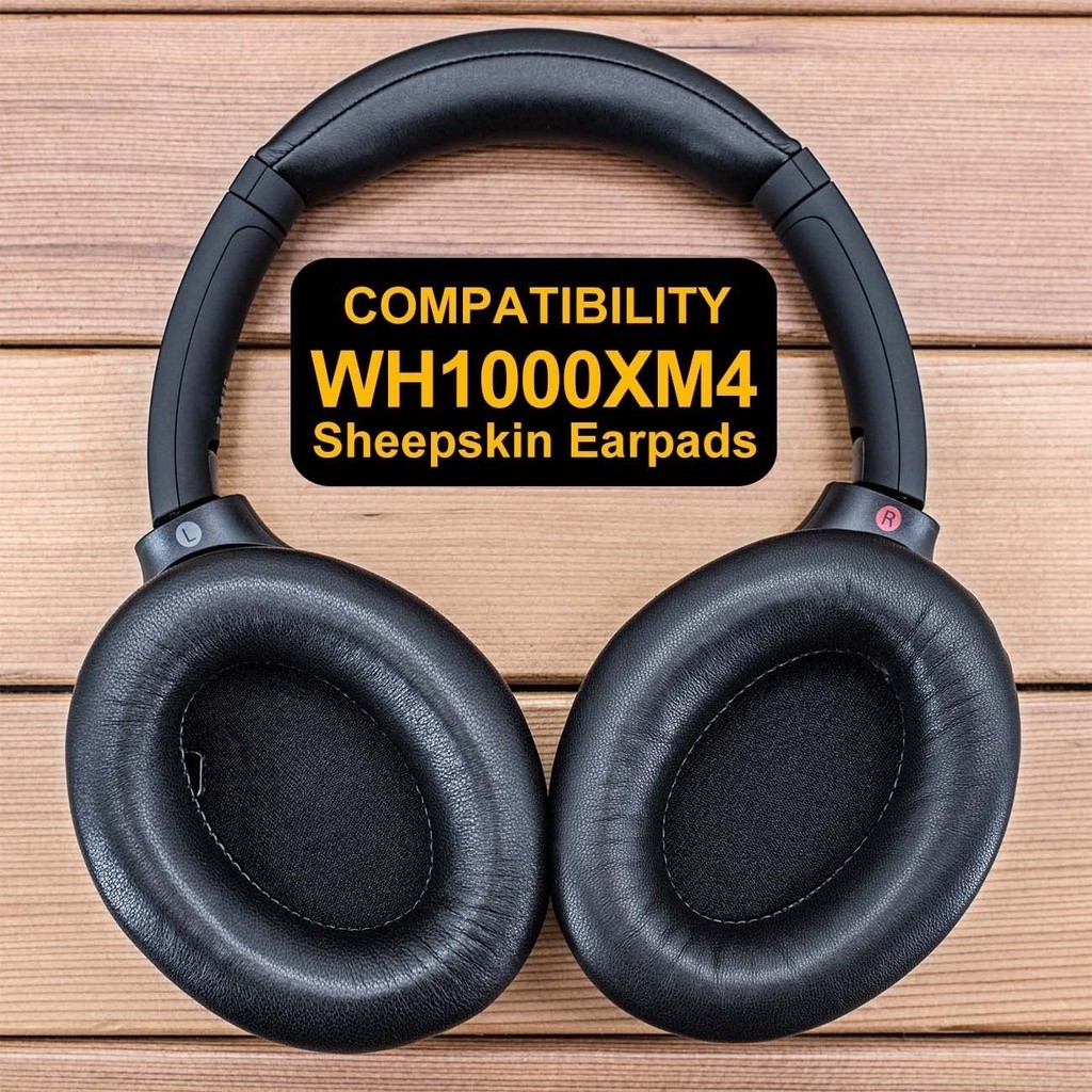 ✻∷Wh-1000xm4 羊皮皮革耳墊適用於 SONY WH-1000XM3 XM4 WH1000XM4 耳機皮套附安裝