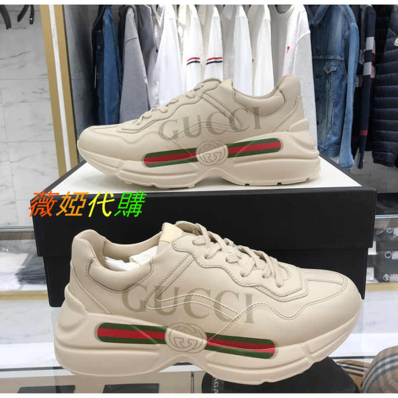 GUCCI 古馳 米白色 厚底 老爹鞋 運動鞋 休閒鞋 增高鞋 528892 女款 500877 精品