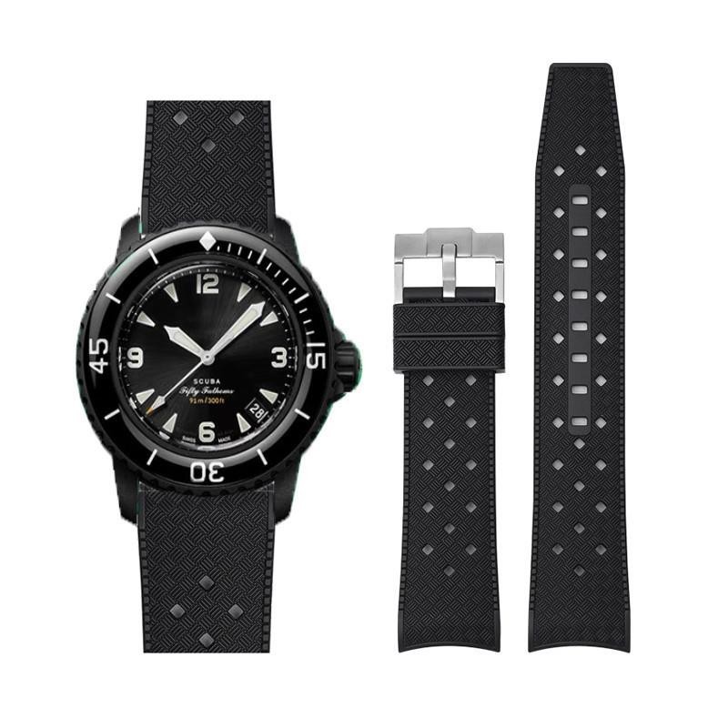 【台灣出貨】適配 寶珀 斯沃琪 聯名 錶帶 弧形 Swatch Blancpain 風暴洋 五十噚 錶帶 22mm