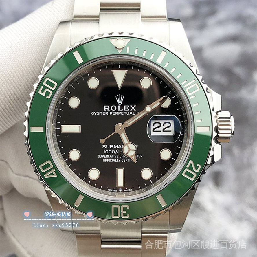 勞力士 Rolex 潛航者新款126610綠水鬼夜光日曆41mm自動機械手腕錶 潮流 時尚 休閒 商務 經典 手錶